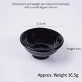 Miniatuur zwart kommetje van 6,5 cm voor DIY-projecten en poppenhuis keukentje - 6.5cm Diameter / Zwart