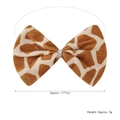 Giraffe print animal costume bowtie accessory for pets or cosplay events, 11x7cm size - Regular Bowtie / Khaki Giraffe