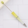 DIY beadable pen in lime green and pale yellow gradient with metallic tip - Pearl Gradient Yellow