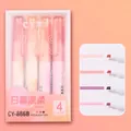 Pastel Morandi highlighter set with chisel tip for eye-care marking and journaling - Sunset Gentleness (4 Pcs Boxed)