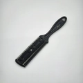 Manual dual-sided hair thinning comb in black with adjustable stainless steel blades - Black