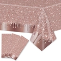 Τραπεζομάντιλο με παγιέτες rose gold και σχέδιο σταγόνας για κομψή διακόσμηση γάμου - Τραπεζομάντιλο Ροζ Χρυσό / Ροζ χρυσό