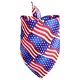 Detail of USA flag stars and stripes pattern on a cotton pet bandana for dogs - US Flag Pattern