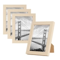 Minimalist light wood frame set of 4 for A3 A4 posters with Nordic modern style design - Natural Wood Color