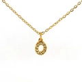Elegant gold necklace featuring a sparkling diamond-set oval letter O pendant on a fine chain - Gold Letter O