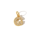 Close-up of gold-plated letter G pendant featuring sparkling cubic zirconia stones - Letter G Pendant