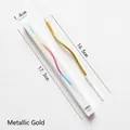 Metallic gold spiral wave birthday candle in individual white packaging 16.5cm - Single Pack - Gold