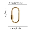 18K gold plated oval jewelry clasp for DIY necklaces with 2.5cm height and 2.2g weight - Gold Oval Spring Clasp Style (DBN015-1)