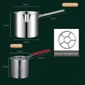 Stainless steel deep fryer set with red handle strainer and non-slip stove stand - Fryer Pot + Basket + Stove Rack