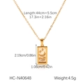 Specifiche delle dimensioni della collana con ciondolo tarocchi luna e stella 18k - Stile Luna Stella in Madreperla Bianca (HC-N40648)