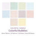 Set of 200 sheets macaron plaid memo paper in 10 colors for scrapbooking decoration - Colorful Bubble