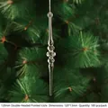 Pack de 100 adornos de carámbanos transparentes de 120 mm para decoración de Navidad - Témpano de Doble Punta de 120mm (100 Piezas/Paquete)