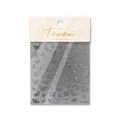 Silver butterfly nail art stickers in variant No. 2291 with detailed metallic finish - 2291-Silver