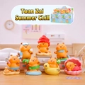Summer series Animal PAL crystal stone blind box featuring cute capybara resin figures - 80218 Cool Summer Set 6 / Full Set