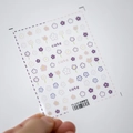 Stickers à ongles 3D en relief motifs floraux violets TS-2187 avec détails mignons - Fleur violette élégante (TS-2187)