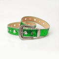 Cintura da cowboy verde con paillettes glitterate e strass scintillanti decorativi - Verde