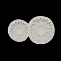 Set di due stampi in silicone a girasole per candele fai da te e decorazioni in pasta - 1# Girasole / Grigio