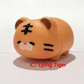 Cute orange tiger cub desk ornament in a lying pose for home decoration - 3061 Tiger Crawl Figurine