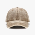Classic washed cotton baseball cap in khaki, featuring a soft top and curved brim design - Washed Khaki