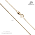0.12cm thin S925 sterling silver chain in gold finish 40cm length minimalist style - Polished Cross Chain 40CM / 925 Silver Yellow Gold Plated