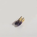 Elegance gold ear buckle featuring a purple natural stone with blue zircon accents - Blue Zircon Natural Stone