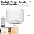 Bluetooth 500ml white aroma diffuser with remote control and warm night light - 500ML Warm Light Bluetooth Speaker (Remote) / US Plug