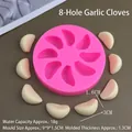 Moule en silicone 8 cavités gousses d'ail pour gâteaux fondant et décorations - Moule 8 Trous Gousse d'Ail