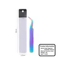 Rainbow titanium precision eyelash tweezers made of stainless steel with protective sleeve - Rainbow Butterfly Tweezers (With Bag)