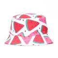 Kids watermelon pattern bucket hat with cute facial expressions on white background - 51-52CM(2-4 Years Old) / Watermelon