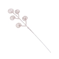 Glittery rose gold swirl candy stem for Christmas tree and festive floral decoration - Rose Gold