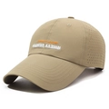 Gorra de béisbol caqui transpirable con bordado Jacksonville y orificios de ventilación - Ajustable / Beige Oscuro