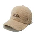 Berretto da baseball beige peluche con ricamo Hello Weekend e visiera curva per donna - M (56-58cm) / Cachi
