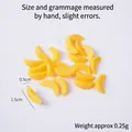 Miniatur gelbe Pfirsichscheiben für Puppenhaus DIY Basteln, 1,5cm Harz Fruchtzubehör - Mango / 1.5cm Halbmond-Mango-Scheibe