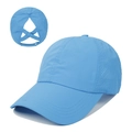 Berretto da baseball azzurro per coda di cavallo con elastici incrociati e rete - Regolabile / Blu