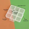 9-grid transparent plastic storage box 10.2x9.7x1.75cm with hanging hole for jewelry - 9 Compartments with Slot (10.2*9.7*1.75cm)