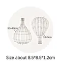 White silicone hot air balloon mold for DIY cake decorating and crafts with dimensions - 2 Balloons-Grey