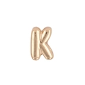 Polished KC gold bubble letter K pendant accessory for DIY minimalist jewelry - Letter K / Gold
