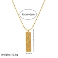 18K gold plated Pisces zodiac tarot necklace with crystal and size dimensions - Pisces