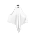 Macro detail of white Halloween ghost decoration with a surprised facial expression - Ghost Style 8
