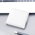 Portefeuille pliable blanc texturé pour hommes et femmes avec détail en métal rectangulaire - Style Court / Blanc