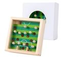 Wooden mini soccer stadium labyrinth toy with metal marble and cardboard packaging - Football / Premium with Box