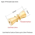 11mm 18K gold plated screw clasp connector for pearl necklace and DIY jewelry making - YP76-5mm / Gold