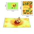 3D sunflower and butterfly pop-up greeting card with envelope and mini card set - Sunflower Butterfly