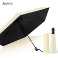 Automatic apricot folding umbrella with black UV coating and matching sleeve - Apricot (Black Glue)