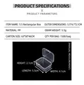 Detailed specs of 5.5x4.1x2.1cm transparent PP plastic storage box for small hardware parts - 5.5 Rectangular (5.5*4.1*2.1cm)