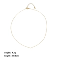 Gold stainless steel birthstone necklace featuring a thin chain with 18K gold plating - O-Chain (Gold)