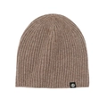Gorro clásico de lana tejida color camello con textura acanalada para el calor invernal - Talla única / Camello Avena