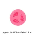 Pink silicone mold with three pinecone nut shaped cavities for DIY chocolate crafts - 2# Pink (Grape)