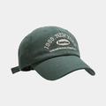 Bordado detallado del texto 1989 New York en gorra de béisbol de algodón verde - M (56-58cm) / Verde
