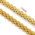 Heavy metal hip hop style thick chunky gold chain link for DIY fashion with 13mm width - Smooth Style (13mm) / Gold